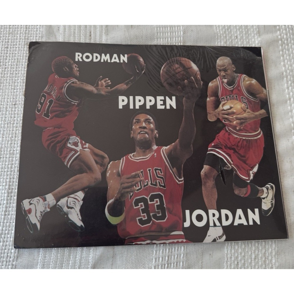 Vintage Chicago bulls carnival picture from the 90s Jordan pippen Rodman